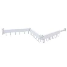 YUNRUX Clothes Rack, Space-Saving, Wall-Mounted, Retractable, Foldable (3 Fold) - 120cm - View 3