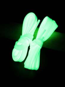 1 Pair Of Luminous Shoelaces, Shoe Accessories, Fashion Supplies For Parties And Dances, Creative Gifts, Shiny Props For Night Running, Flat Fluorescent Shoelaces, Suitable For All Kinds Of Shoes, Couple Gifts, Gifts Friends, Best Friend Gifts, Sister Gifts, Funny Gifts ,Women Gifts,Elastic Shoelaces,Thick Shoelaces,Wide Shoelaces,Stretchy Shoelaces,White Shoelaces,Green Shoelaces