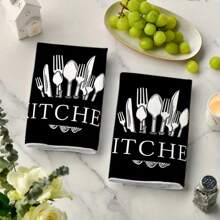 1pc/2pcs Buffalo Plaid Kitchen Towels, Soft & Absorbent Machine Washable Polyester Dishcloth, Perfect For Kitchen Decor, Cooking.Baking, Holiday Decor & Bathroomssentials, TableDecor, Kitchen Supplies, Home Decoration, New Home Bathroom Housewarming Gift, Kitchen Towels