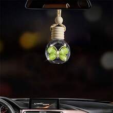 1pc Aromatherapy Diffuser With Car Butterfly Design, Empty Glass Bottle, Car Rear View Mirror Pendant Without Fragrance, Interior Accessories For Mother's Day - one-size - View 11