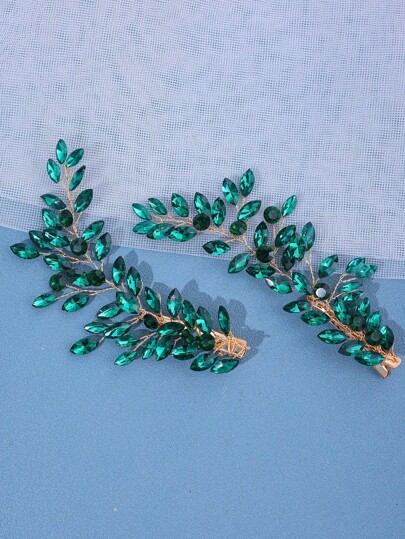 2 قطعة من مشابك شعر المرأة الفاخرة بالكريستال،مشبك حافة كريستال بنفسجية رومانسية ، وقطعة شعر بكريستال زهري نابض، اكسسوار فستان رسمي وزفاف