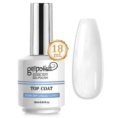 Sơn phủ gel không cần lau 18ml, bóng mượt và bền lâu, có thể tẩy bằng đèn LED, quà tặng gel làm móng cho nữ, dùng tại nhà và tại salon cần đèn UV/LED. Bộ 1/2/3 lọ gồm: Sơn lót, Sơn phủ không cần lau, Sơn phủ mờ.