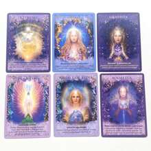 NEUE SPANISCHE CRISTALES ANGELES 44 KARTEN ORAKEL Prophezeiung Schicksal Wahrsagungsdeck, Familienpartyspiel, Wahrsagespiel, Karten für Anfänger (PDF-Handbuch)