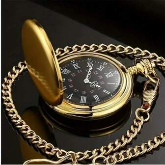 1pc Men's Vintage Quartz Pocket Watch, Gift