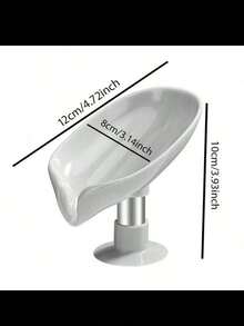 2pcs Drain Soap Holder Leaf Shape Soap Box Suction Cup Tray Drying Rack For Shower Sponge Container Kitchen Bathroom Accessories - Multicolor - View 3