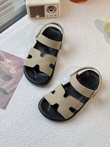 Sandalias de verano para niños, estilo casual con suela suave convertible y diseño lindo, sandalias tipo chanclas con estilo coreano para niños