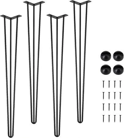 Metallische Tischbeine 76 cm (30 Zoll) - Stabile quadratische Tischbeine als Möbelfüße für Tische 80CM*15CM*12CM
