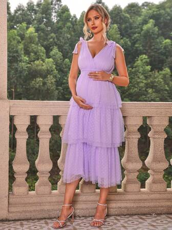 Joyfunear 孕妇装纯色简约无袖休闲连衣裙