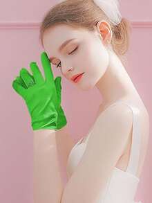 D EXCEED 1/2/3 PCS 1920s Short Satin Opera Gloves Faschinators For Women Wedding Bridal Gloves Tea Party Gloves Costume Flapper Accessories Teacher Gifts Halloween Gifts - Multicolor - View 36