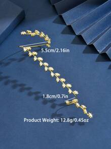 1pc Minimalist Luxury Zirconia Finger Chain Bracelet, Suitable For Women, Versatile For Summer