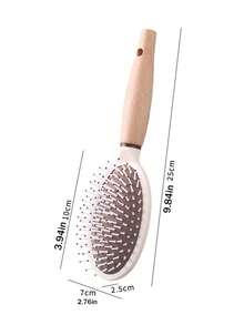 4 peças/Conjunto Escova de Cabelo com Cabo de Madeira, Incluindo Escova de Modelagem, Pente de Corte, Escova Modeladora, Escova com Almofada e Escova de Massagem, Adequado para Diversos Penteados, Ferramentas e Acessórios Essenciais de Cuidados com os Cabelos para Mulheres e Meninas, Ideal para Salões e Viagens - Multicolorido - Visão 14