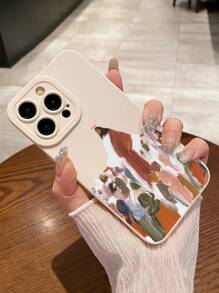 Funda de teléfono con impresión de pintura al óleo de Jesús y la humanidad, funda de teléfono de fe cristiana, funda de teléfono mate blanca de protección total de 360 grados compatible con iPhone y Galaxy