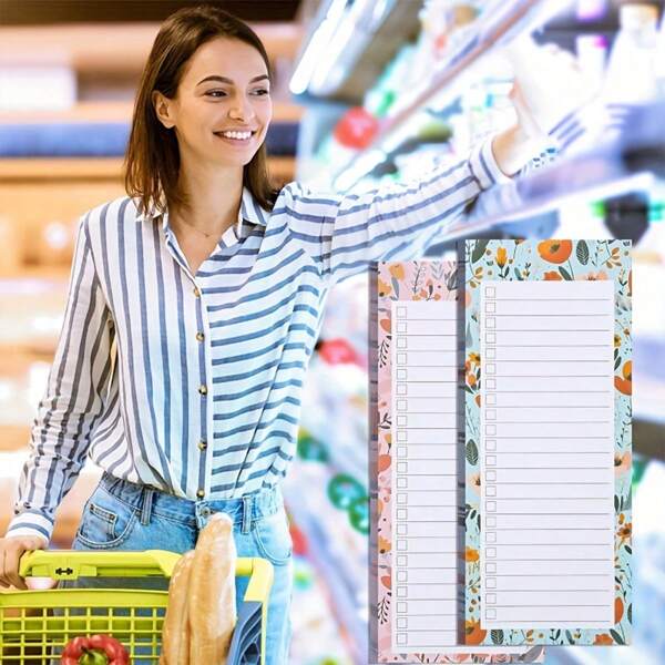 1pc Refrigerator Convenience Tape Magnet, Magnetic Removable Memo Pad, Daily Planner, Check-In Note List, Task List, Shopping List, Note
