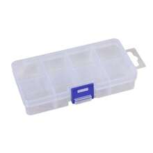 Detachable 8-Compartment Transparent Storage Box, Plastic Electronic Component Partition Box, DIY Button And Bead Parts Box, Rectangular Accessory Sorting Box, Detachable Partition DIY Storage Box, Essential For Handmade Experts, Multifunctional Parts Sorting Box For Women Storage Organizer Travel Essentials Back To School Dormitory Storage
