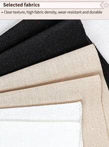 2 piezas de tela de bordado hecha a mano en caqui/negro/blanco, con suavidad moderada, superficie limpia, hilos distribuidos uniformemente, adecuada para manualidades de bordado