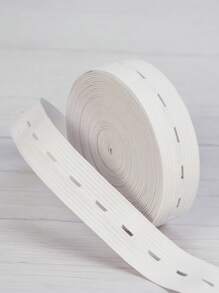 1 Rolle 2cm/0.78in * 500cm/196in Knopflochgummi-Band, gewebtes Knopflochgummi-Band, Stretchband, Abschlussband, DIY Nähzubehör für Kleidung