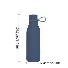 客製化姓名運動水壺 500ML/17OZ 雙層不鏽鋼保溫窄口水瓶附掛繩，冷熱皆適用，適合戶外、瑜珈、居家、生日與節日禮物、畢業禮物 - 多色 - 查看 2