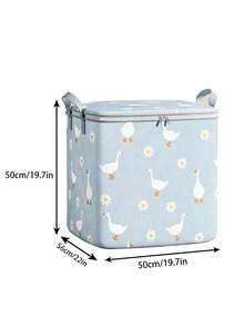 1pc Non-Woven Closet Organizer Storage Bag Clothes Quilts Storage Bag Large Capacity Moving Packaging Bags Luggage Bags Large Capacity Non-Woven Quilt Clothes Storage Bag Clothes Packaging Box Quilt Organizer Storage Bag - Blue - View 10