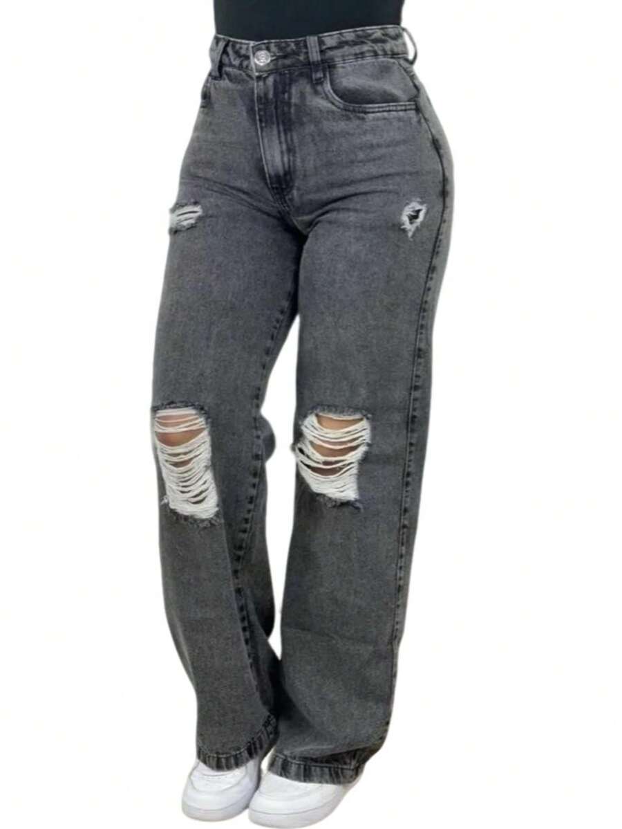Women's Wide Leg High Waisted Jeans