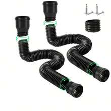 2pcs Round Flexible Pipe Extension, PE Material Adjustable Downspout Drainage Pipe - View 10