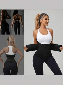 1 pièce Ceinture de taille double couche pour le fitness et le yoga pour femmes, gaine de taille amincissante pour l'entraînement au printemps/été