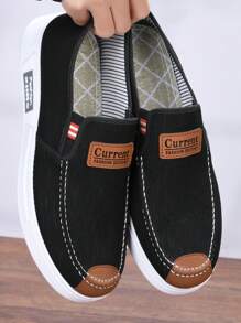 Mocassini formali slip-on in tela traspirante da uomo, scarpe antiscivolo per il lavoro