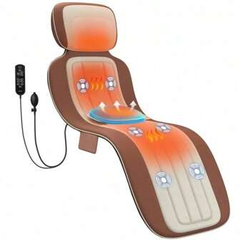 Full Body Massage Mat With Heat, Back Massage Pad With Lumbar Traction & Rela...