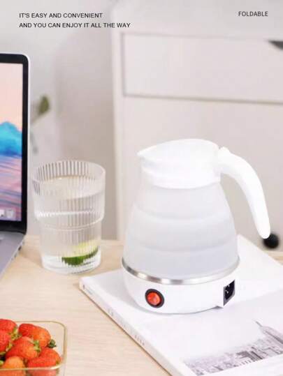 600ML Mini faltbare Wasserkocher, tragbar, 600W Silikon Kompression Elektro-Wasserkocher, Haushalts-Wasserkocher, einfach zu reisen