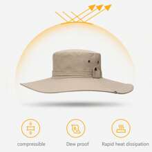 1pc Spring/Summer Extra Wide Brim Sun Hat, Outdoor Fishing Cap For Men, Hiking Sun Protection Hat