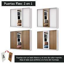 Ropero Closet Madesa Eros 3 Puertas con 1 Espejo Color Blanco Organizador de Ropa para Dormitorio Diseño Moderno con Amplio Almacenamiento - Blanco - Ver 10