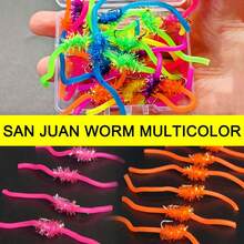 Fishing Trout Fly Fishing Flies - San Juan Worm Power Bead 1 Dozen Wet Nymph Fly Fishing Flies -5-10-20Pcs