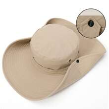1pc Spring/Summer Extra Wide Brim Sun Hat, Outdoor Fishing Cap For Men, Hiking Sun Protection Hat
