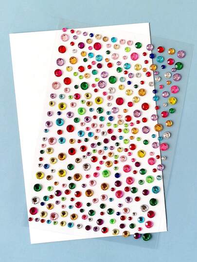 1入組彩色 3D 化妝和塗鴉貼紙，適合化妝派對，臉部/頭髮/指甲/節日裝飾