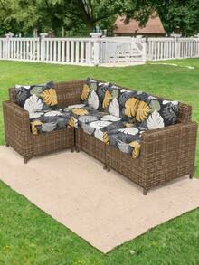 1 件数码印花高弹力牛奶丝沙发套，防尘防污，四季皆宜 - 彩色 - 查看 6