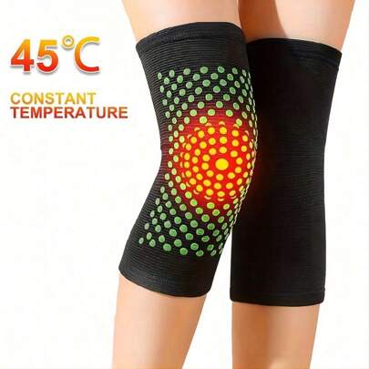 1pair Short, Wormwood Knee Pads, Warm Self-Heating Men's And Women's Cold-Proof Universal Autumn And Winter, Middle-Aged And Elderly Cold-Proof Knee Protector Gym Accessories Knee Support