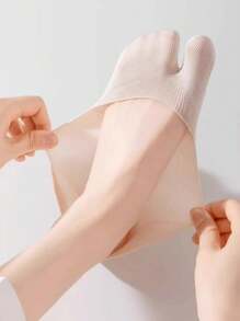 1/5 Pairs Summer Breathable Cotton Thin Toe Separator Invisible Non-Slip Women Ankle Socks