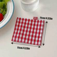 1pc/3pcs Vintage Striped Coaster Square Grid Fabric Insulation Coaster Set Coffee Cup Coaster Mug Coaster Suitable For Table Decor, Home Decor, Kitchen Decor
