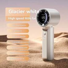 High Speed Turbine Handheld Fan With Digital Display, High Wind Speed Of 120 Gears, Stepless Speed Regulation, With LED