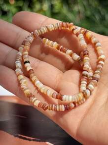 3-4mm Natural Seashell Beads, Colorful Disc Shaped Spacer Beads For DIY, 1 Strand Of Approx. 220pcs High Quality Shell Beads, Suitable For Making Bracelets, Necklaces, Earrings And Jewelry Accessories