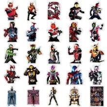 50pcs Kamen Rider Cartoon Graffiti Stickers,Retro Handmade Account Decoration Materials DIY Water Cup Phone Case Decoration Collage