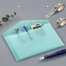 10/8/5 pièces Sachet de fichier en plastique A4 - Sachet de fichier épaissi, sachet de rangement de données transparent à pression pour étudiant, sachet de fichier A4, sachet de fichier en plastique transparent à pression PP, sachet de fichier en plastique, sachet de données imperméable de couleur macaron, dossier de bureau | Rangement de fichiers | Matériau PP imperméable convenant aux étudiants et à l'usage de bureau, rentrée scolaire, fournitures scolaires