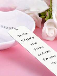 1pc Stainless Steel Bookmark, New Fashion Design, Creative And Personalized Gift For Book Lovers, Friends, Family Members, Lovers. Perfect For Festival, Birthday, Anniversary Celebration And Book Decoration.,School Supplies,Back To School