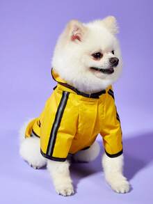 PETSIN 户外休闲宠物黄色防水雨衣 - 黃色 - 查看 5