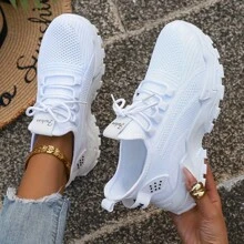 2025 New Women's Sports Casual Shoes Women's Autumn Breathable Lace-Up Easy To Put On And Take Off Height Increased Style Summer Outdoor Travel Running And Rock Climbing Women's Outdoor Sports Shoes, Suitable For Women With Casual, College Style, And Running, Suitable For Travel, School, And Mountaineering Durable Thick-Soled Summer Women's Shoes, Must-Have For Halloween, White Represents Ghosts, Skeletons And Other Horror Elements, Creating A Gloomy And Eerie Atmosphere, Often Used As An Embellishment For Other Horror Styles. There Are Also Many Styles To Choose From (52 Is Not A Pair Of Shoes, But The Insoles.)