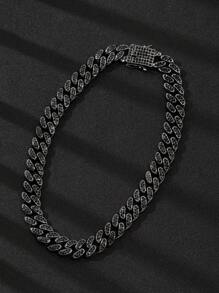 Stylish Full CZ Diamond Hiphop Chain Necklace, Suitable For Men And Women Everyday Streetwear, Great Gift