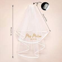 Customizable Bride To Be, Bachelorette Party, Bridal Veil, Future Mrs. Veil, Wedding Veil, Bride To Be Gift Veil, Bachelorette Party Veil, Bride-To-Be Veil, Bridal Mini White Veil, Customized Name Veil, Customized Date Veil, Personalized Bridal Veil, Bachelorette Party Headpiece, Wedding Headpiece, Bride Headpiece, Party Headpiece