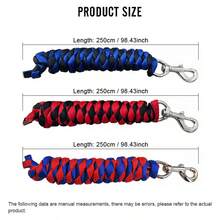 Horse Supplies - Strong Horse Lead Rope, Braided Horse Lead With Thick Silver Metal Clasp Hook, 4-Strand Horse Lead Rope, Pet Leash, Horse Halter Rope