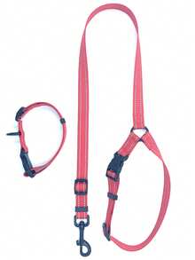 Adjustable Pet Leash With Head Cushion, Safety Car Harness & Leash Set For Outdoor Use - Multicolor - View 15