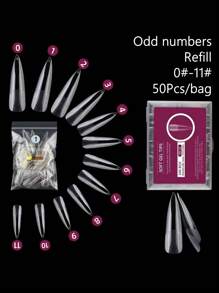 50 pezzi/240 pezzi Unghie finte da donna e ragazze in gel extra lunghe a stiletto con estremità matte, 2 in 1 per manicure