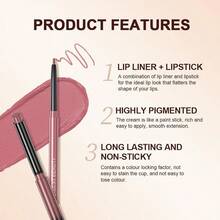 QiBest 12Pcs Crayon Lipsticks Gel Lip Liner Pencil Set, Creamy Long-Lasting Lip Colors Makeup Kit Women And Girls, Retractable Lipliner Pencils Pack With Rich Color & Smooth Application - Nude Rose - View 3